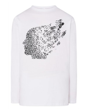 Longsleeve męski nadruk Muzyka Głowa Nutki r.L