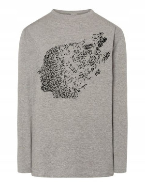 Longsleeve męski nadruk Muzyka Głowa Nutki r.XL