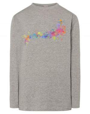 Longsleeve męski nadruk Muzyka Nutki r.3XL