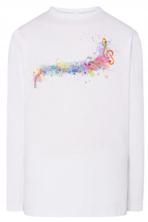 Longsleeve męski nadruk Muzyka Nutki r.M