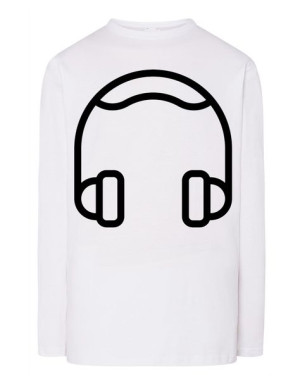 Longsleeve męski nadruk Muzyka Słuchawki r.4XL
