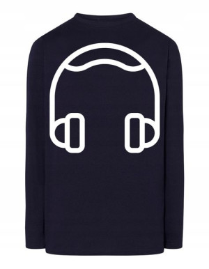 Longsleeve męski nadruk Muzyka Słuchawki r.XS