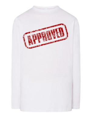 Longsleeve męski nadruk napis APPROVED r.5XL