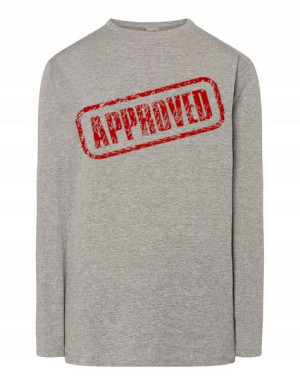 Longsleeve męski nadruk napis APPROVED r.M