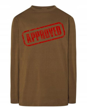 Longsleeve męski nadruk napis APPROVED r.XS