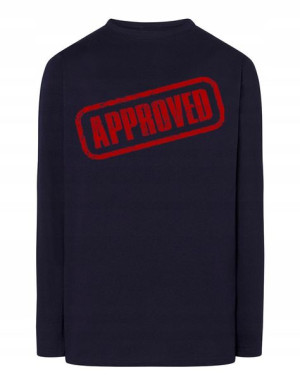 Longsleeve męski nadruk napis APPROVED r.XS