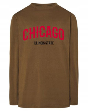 Longsleeve męski nadruk napis CHICAGO r.3XL
