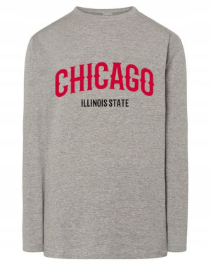 Longsleeve męski nadruk napis CHICAGO r.4XL