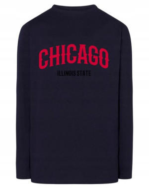 Longsleeve męski nadruk napis CHICAGO r.5XL