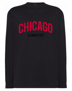 Longsleeve męski nadruk napis CHICAGO r.5XL