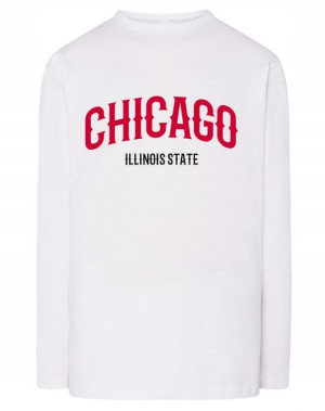 Longsleeve męski nadruk napis CHICAGO r.L