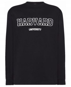 Longsleeve męski nadruk napis HARVARD r.S