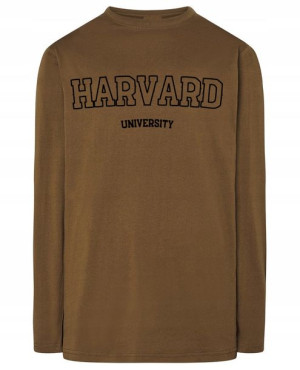 Longsleeve męski nadruk napis HARVARD r.XL