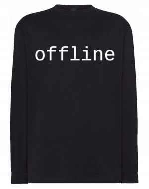 Longsleeve męski nadruk napis OFFLINE r.4XL