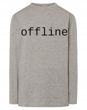 Longsleeve męski nadruk napis OFFLINE r.S