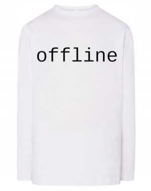 Longsleeve męski nadruk napis OFFLINE r.S
