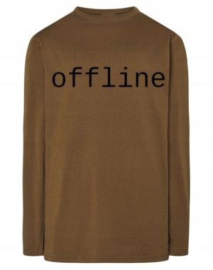 Longsleeve męski nadruk napis OFFLINE r.XL