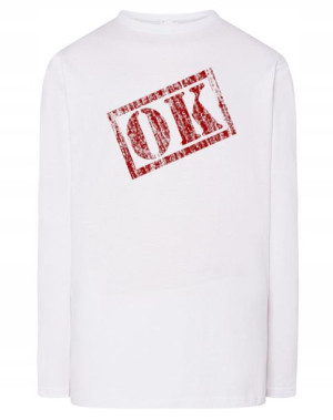 Longsleeve męski nadruk napis OK r.L