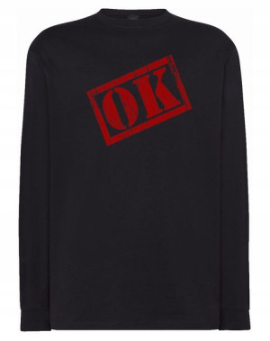 Longsleeve męski nadruk napis OK r.M