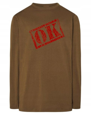Longsleeve męski nadruk napis OK r.XL