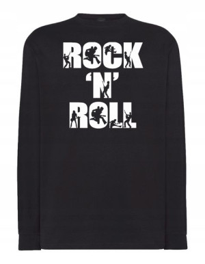 Longsleeve męski nadruk napis ROCK’n ROLL r.XL