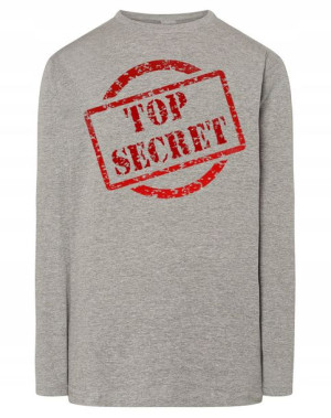 Longsleeve męski nadruk napis TOP SECRET r.4XL