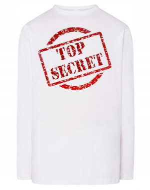 Longsleeve męski nadruk napis TOP SECRET r.4XL