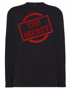 Longsleeve męski nadruk napis TOP SECRET r.5XL