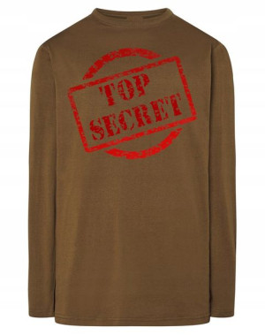 Longsleeve męski nadruk napis TOP SECRET r.M