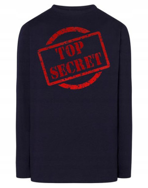 Longsleeve męski nadruk napis TOP SECRET r.XL
