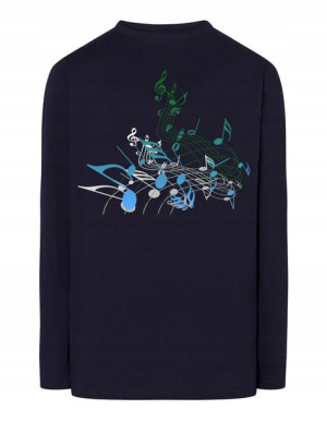 Longsleeve męski nadruk NUTKI NUTY MUZYKA r.3XL