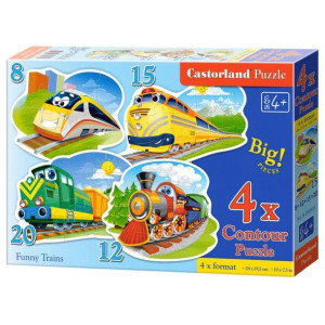 Puzzle 4w1 funny trains