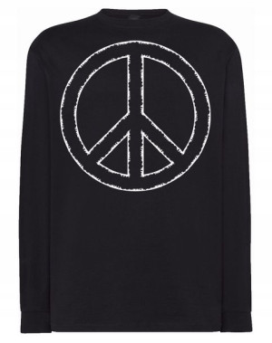 Longsleeve męski nadruk Pacyfka Znak Pokój r.3XL
