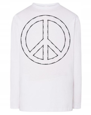 Longsleeve męski nadruk Pacyfka Znak Pokój r.M