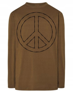 Longsleeve męski nadruk Pacyfka Znak Pokój r.S
