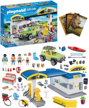 Playmobil City Life stacja benzynowa 70201 + GRATIS ZESZYT