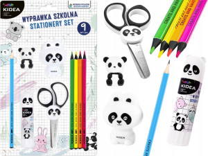 KIDEA WYPRAWKA SZKOLNA Zestaw Plastyczny 9el Panda