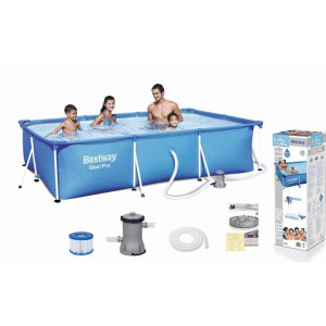 Basen stelażowy prostokątny 3.00m x 2.01m x 66cm Bestway 56411 Zestaw