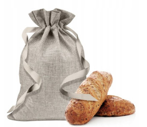 Worek Lniany Na Chleb Duży Pojemny Na Pieczywo