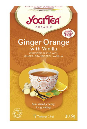 Herbata GINGER ORANGE Imbirowo-pomarańczowa  z wanilią BIO YOGI TEA