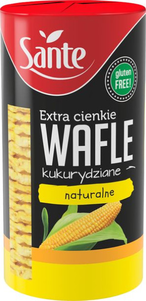 Wafle kukurydziane Naturalne extra cienkie Bezglutenowe 120 g - Sante