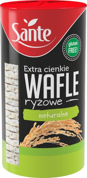 Wafle ryżowe Naturalne extra cienkie Bezglutenowe 110 g - Sante