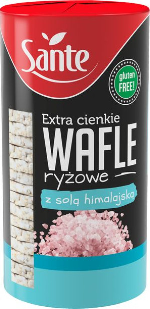 Wafle ryżowe z Solą Himalajską extra cienkie Bezglutenowe 110 g - Sante
