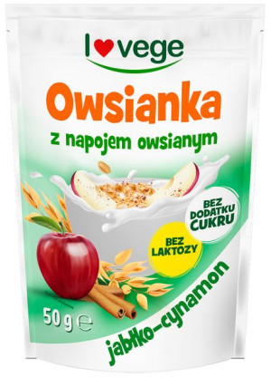 Owsianka z napojem owsianym Jabłko i Cynamon 50 g - Sante Lovege