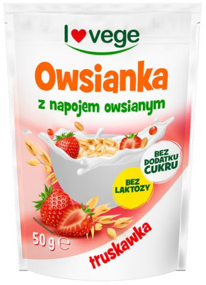 Owsianka z napojem owsianym Truskawka 50 g - Sante Lovege