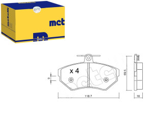 Klocki Hamulcowe Vw Golf Iii 94-97 Metelli