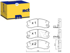 Klocki Hamulcowe Przód Mazda 626 -96 Metelli