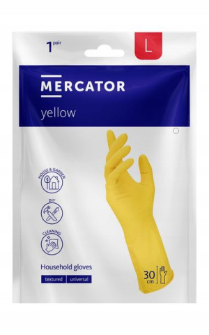 Rękawice gospodarcze MERCATOR yellow L 1 para, rękawice ochronne