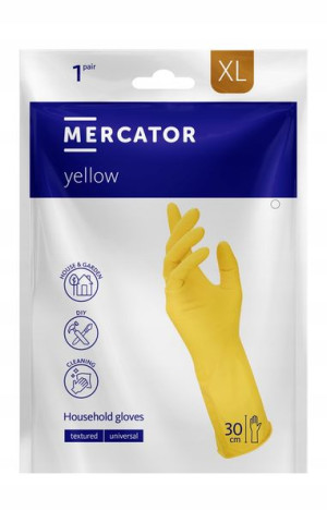 Rękawice gospodarcze MERCATOR yellow XL 1 para, rękawice ochronne