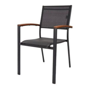 Fotel z drewnianymi podłokietnikami GoodHome Toscana